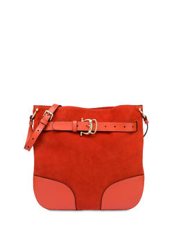 Mastery split-leather and calfskin hobo bag Photo 1
