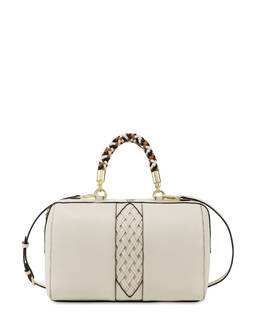 Agadir double handle bag with woven insert Photo 1