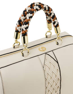 Agadir double handle bag with woven insert Photo 5