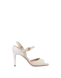 Vertigo slingback in cowhide and python-print nubuck leather Photo 1