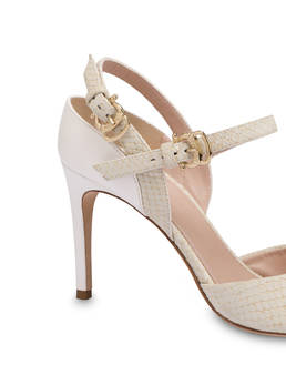 Vertigo slingback in cowhide and python-print nubuck leather Photo 4