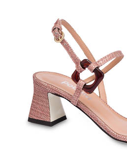 Between The Lines weave print calfskin sandals Photo 4
