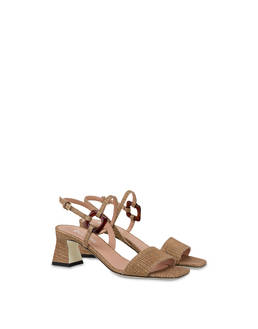 Between The Lines weave print calfskin sandals Photo 2