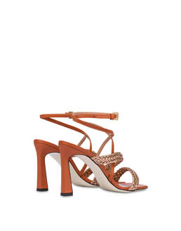 Italian Savoir Faire high-heel sandals in calfskin and patent leather Photo 3