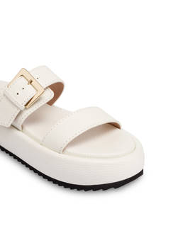Ethos flatform sandals in tumbled calfskin Photo 4