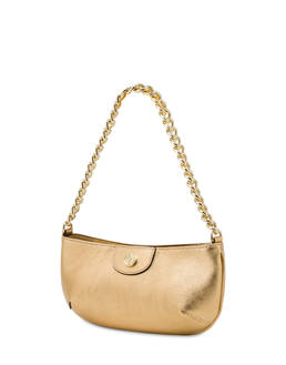 Mail clutch bag in metallic calfskin Photo 2