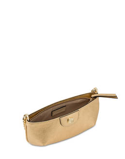 Mail clutch bag in metallic calfskin Photo 4