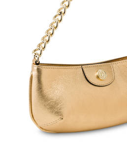Mail clutch bag in metallic calfskin Photo 5