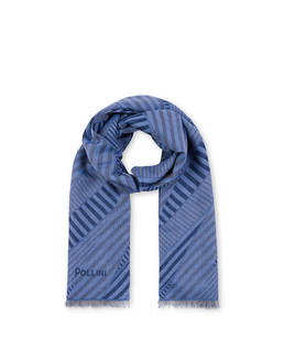 Schal aus Baumwollmischung mit Stripes-Druck Photo 2