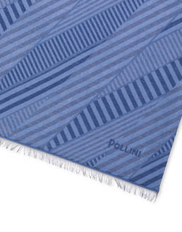 Sciarpa in misto cotone con stampa Stripes Photo 3