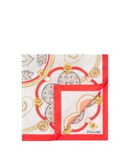 Silk scarf with Macro Symbols print Photo 1