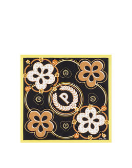 Silk scarf with Macro Symbols print Photo 2