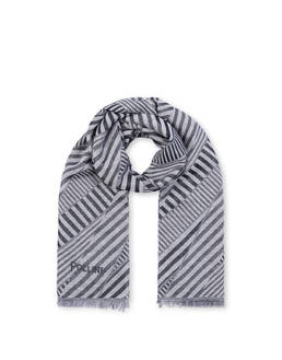 Schal aus Baumwollmischung mit Stripes-Druck Photo 2