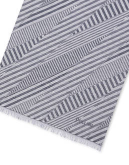 Sciarpa in misto cotone con stampa Stripes Photo 3