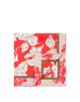 Silk foulard with Heritage Flowers print Photo 1