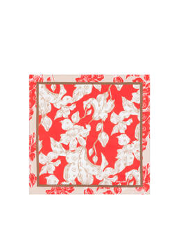 Silk foulard with Heritage Flowers print Photo 2