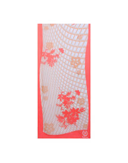 Silk scarf with Flowery Mesh print Photo 1