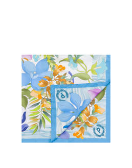 Silk scarf with flower print Photo 1