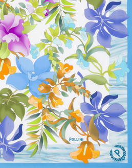 Silk scarf with flower print Photo 3
