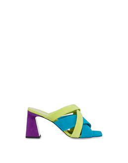 Color Explosion suede mules Photo 1