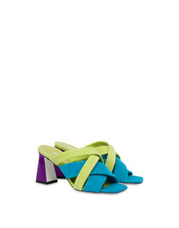 Color Explosion suede mules Photo 2