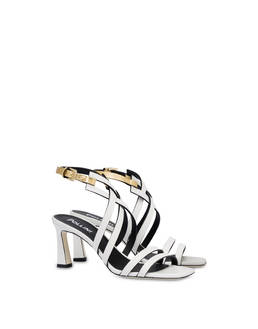 Incontri sandals in calfskin and patent nappa Photo 2