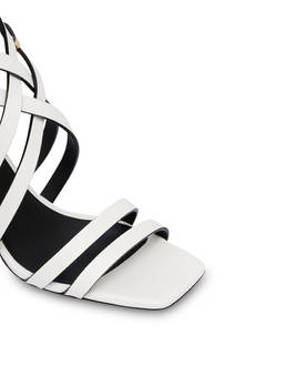 Incontri sandals in calfskin and patent nappa Photo 4
