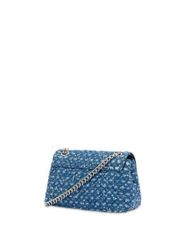 Waltzer Night small quilted denim bag with sequins Photo 3
