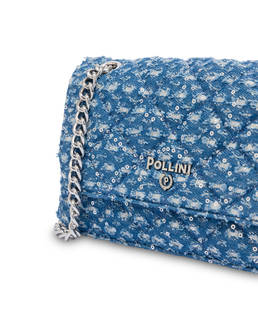 Waltzer Night small quilted denim bag with sequins Photo 5