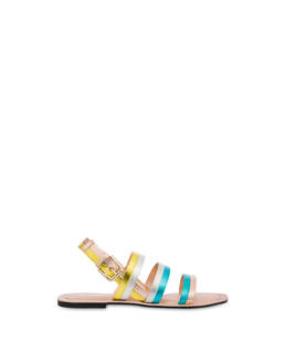 Rainbow patent nappa flat sandals Photo 1