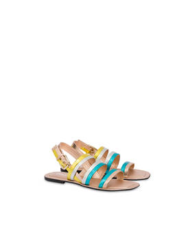 Rainbow patent nappa flat sandals Photo 2
