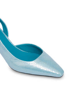 Slingback con stampa pitone iridescente Cote d'Azur Photo 4