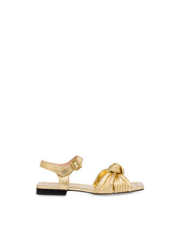 Sailor Knot flat sandals in metallic Nappa leather Photo 1