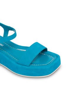 Sandali flatform in camoscio Seventy Photo 4