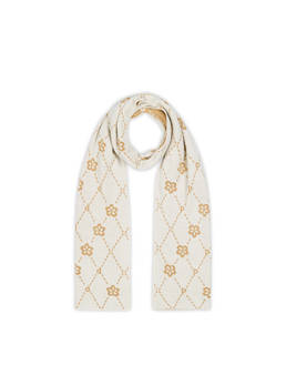 Viscose and wool-blend scarf with embroidery Photo 2