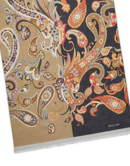 Modal-blend scarf featuring a Paisley print Photo 3