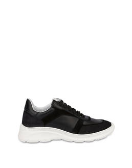 Roomy sneakers in calfskin, nubuck and split leather Photo 1