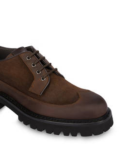 Budapest split leather and calfskin derby Photo 5
