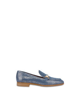 Pollini Flexy Metallic Suede Loafers Photo 1