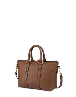 Minimal small double-handle calfskin bag Photo 2