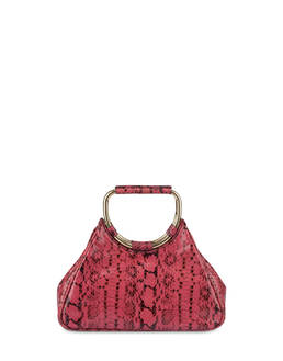 Armour python-print calfskin clutch Photo 1