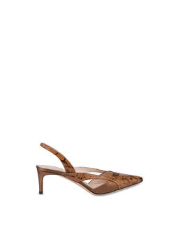 Domino satin and calfskin slingbacks Photo 1