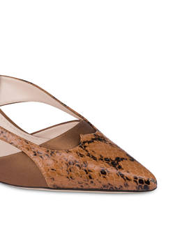 Domino satin and calfskin slingbacks Photo 4