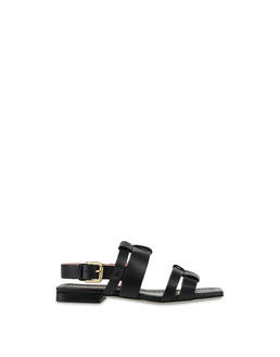 Flache Sandalen aus Overlay-Kalbsleder Photo 1