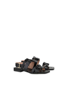 Flache Sandalen aus Overlay-Kalbsleder Photo 2