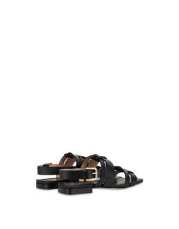 Flache Sandalen aus Overlay-Kalbsleder Photo 3