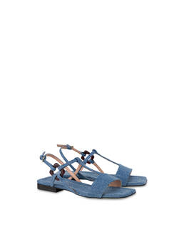 Flat-Sandalen Between The Lines aus Denim Photo 2
