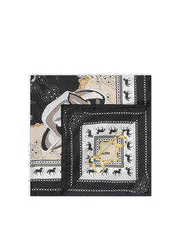 Foulard in seta con stampa cowboy e broguering Photo 1