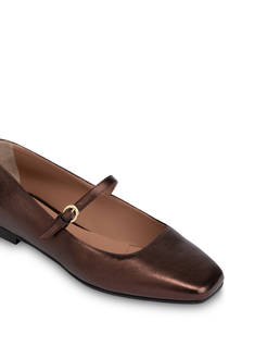 Ballerina Flat Nina aus laminiertem Nappaleder Photo 4