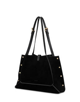 Austin Small Double Handle Bag in Split Leather Photo 2